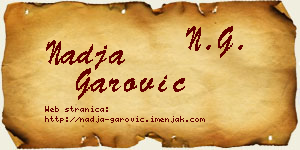 Nadja Garović vizit kartica